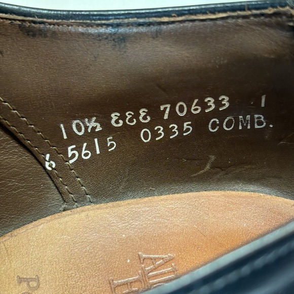 Allen Edmonds Park Avenue Cap-Toe Oxford Leather Dress Shoes Size 10.5 3E Black - Picture 15 of 16